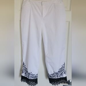 Coldwater Creek Black and White Cropped Pants
